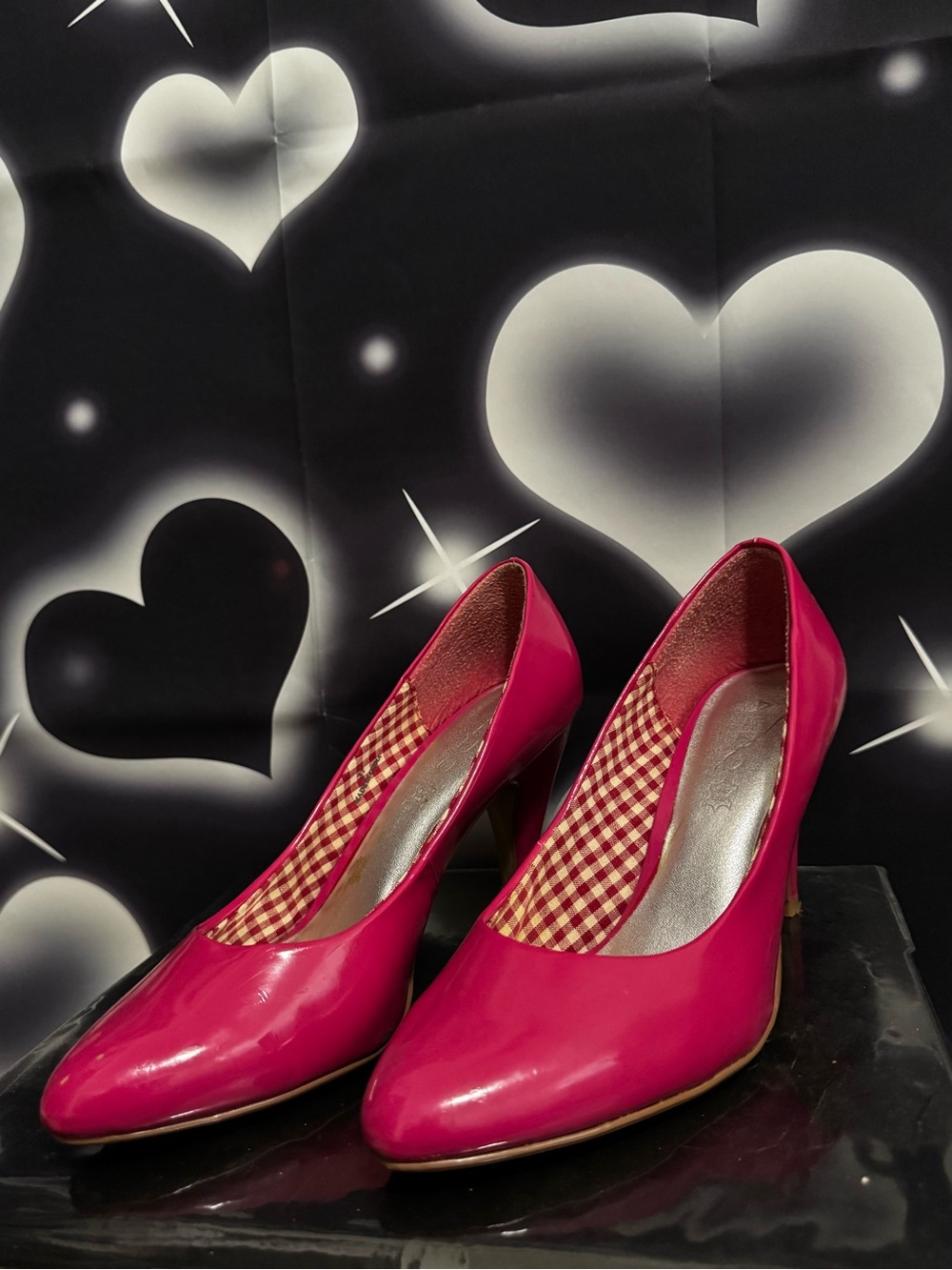 Aldo Patent Pink Mid-Heel Pumps